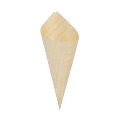Cono legno naturale Ø 9,5cm/h 22,5cm 50pz