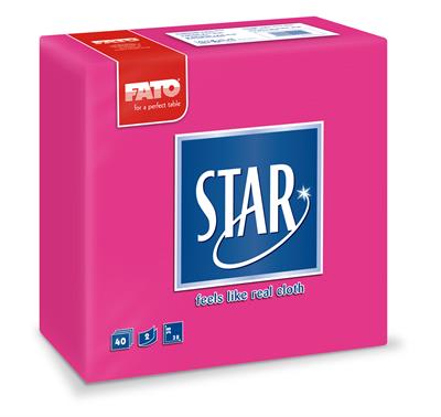Tovaglioli Star 38x38 2v fuxia 40pz