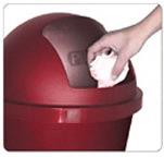 Coperchio per pattumiera Push col.rosso