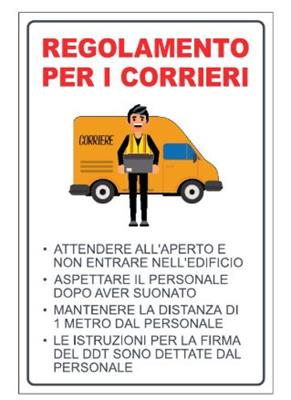 Cartello regolamento corrieri 333x500