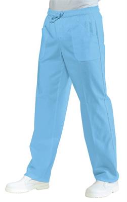 Pantalone c/elastico col.azzurro 100% cotone