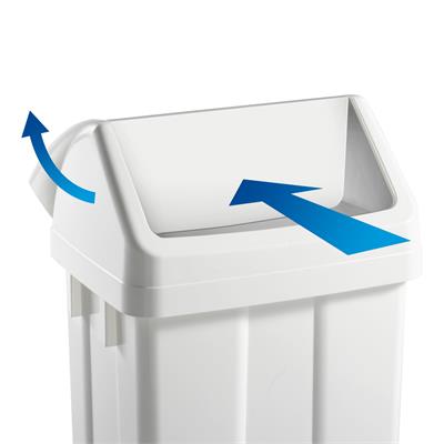 Pattumiera Max basculante bianco 25lt.