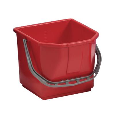 Secchio Moplen 15lt. col.rosso per carrelli