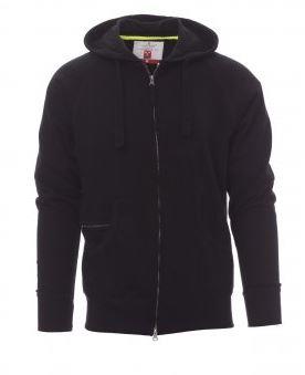 Felpa uomo Hawaii+ full zip c/cappuccio col.nero