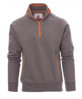 Felpa RIO mezza zip col.grigio melange