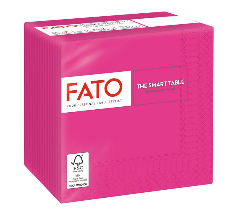 Tovaglioli 24x24 2v fuxia 100pz