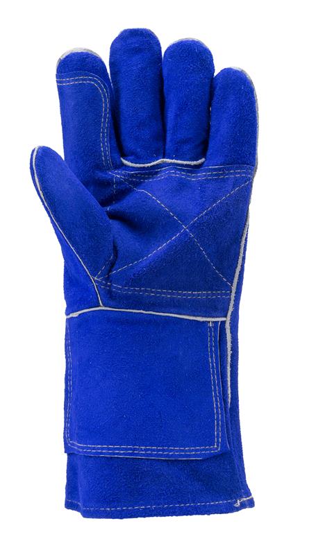 Guanti crosta saldatore col.blu 15cm tg.10