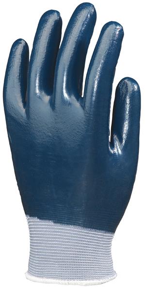 Guanti maglia interno riv.nitrile blu