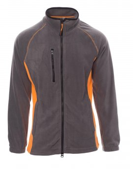 Pile Aspen fullzip col.grigio/arancio