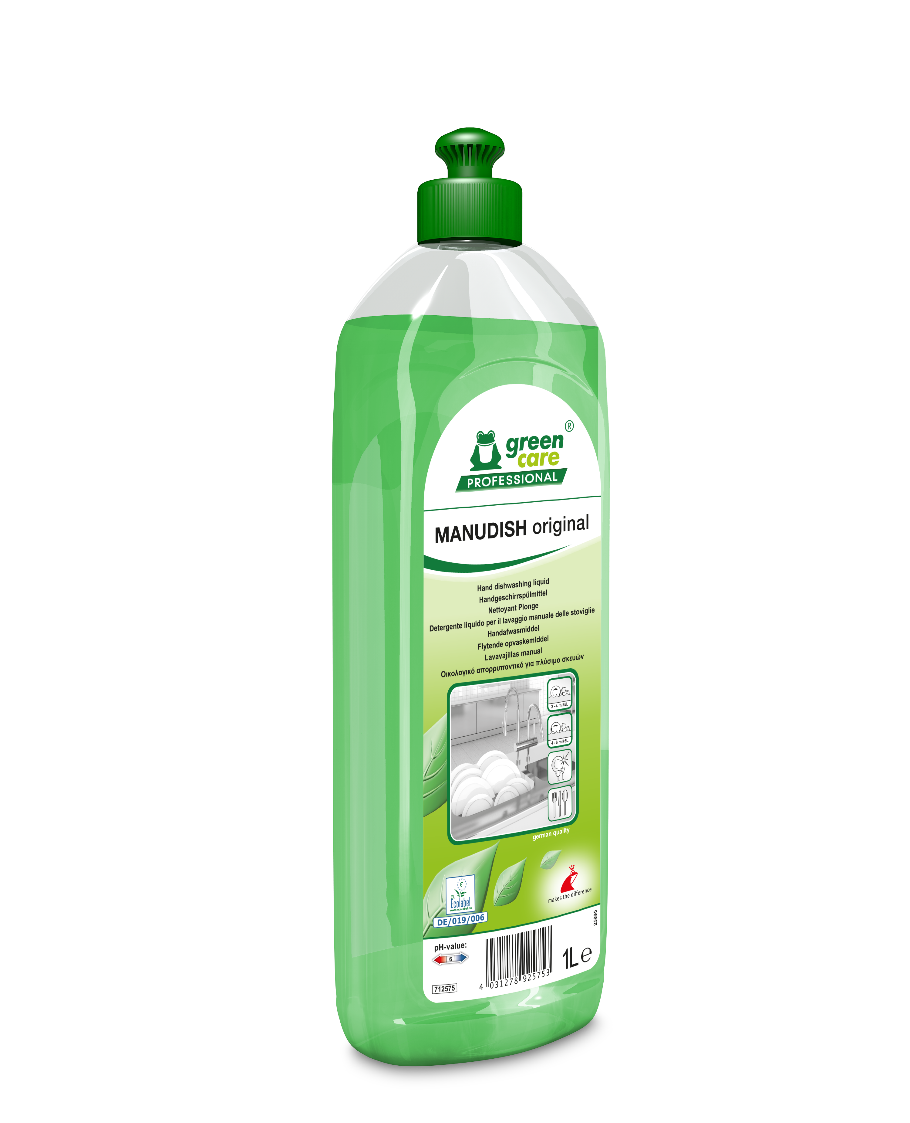 Green Care Manudish Original detergente piatti 1lt.