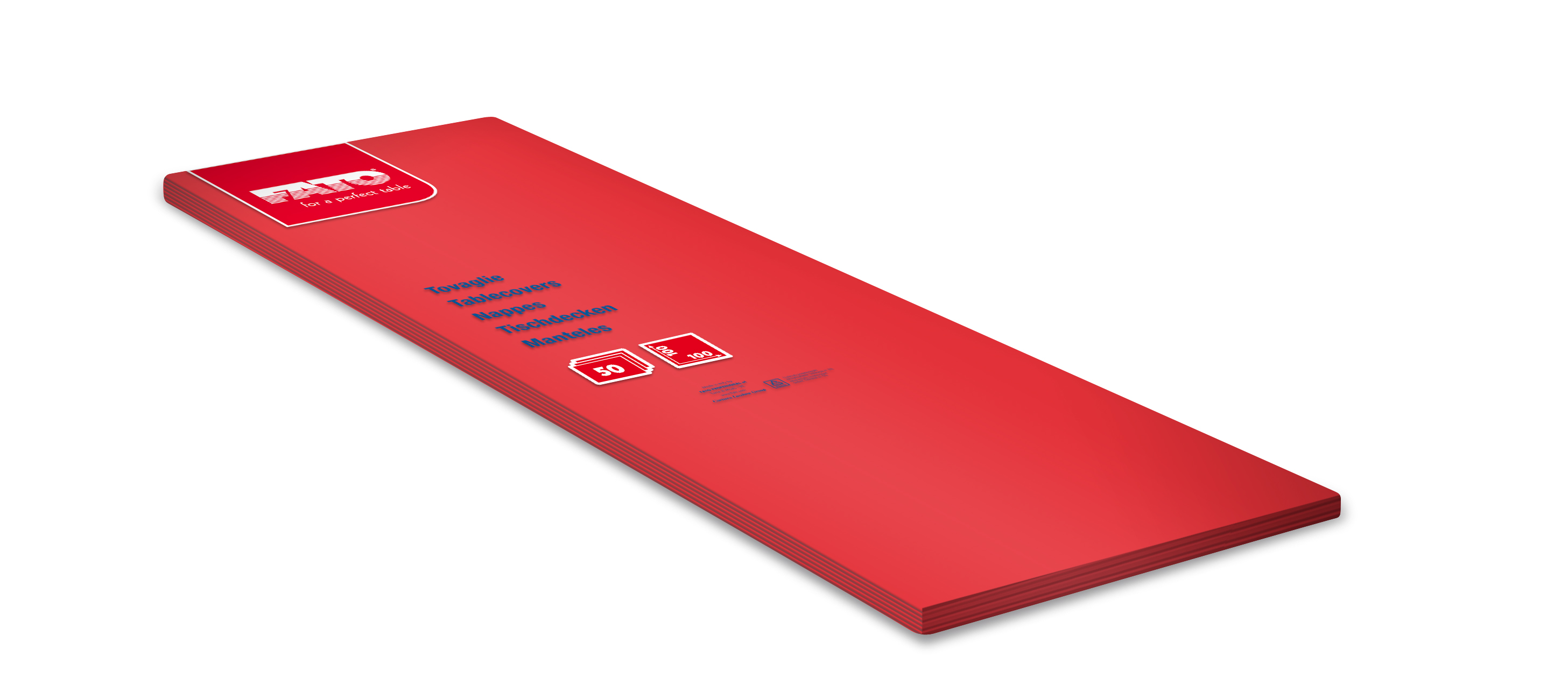 Tovaglia CAS rosso 100x100 50pz