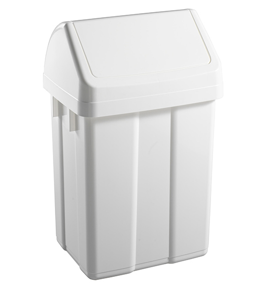 Pattumiera Max basculante bianco 25lt.