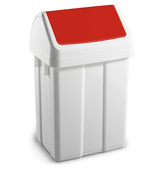 Pattumiera Max basculante rosso 25lt.