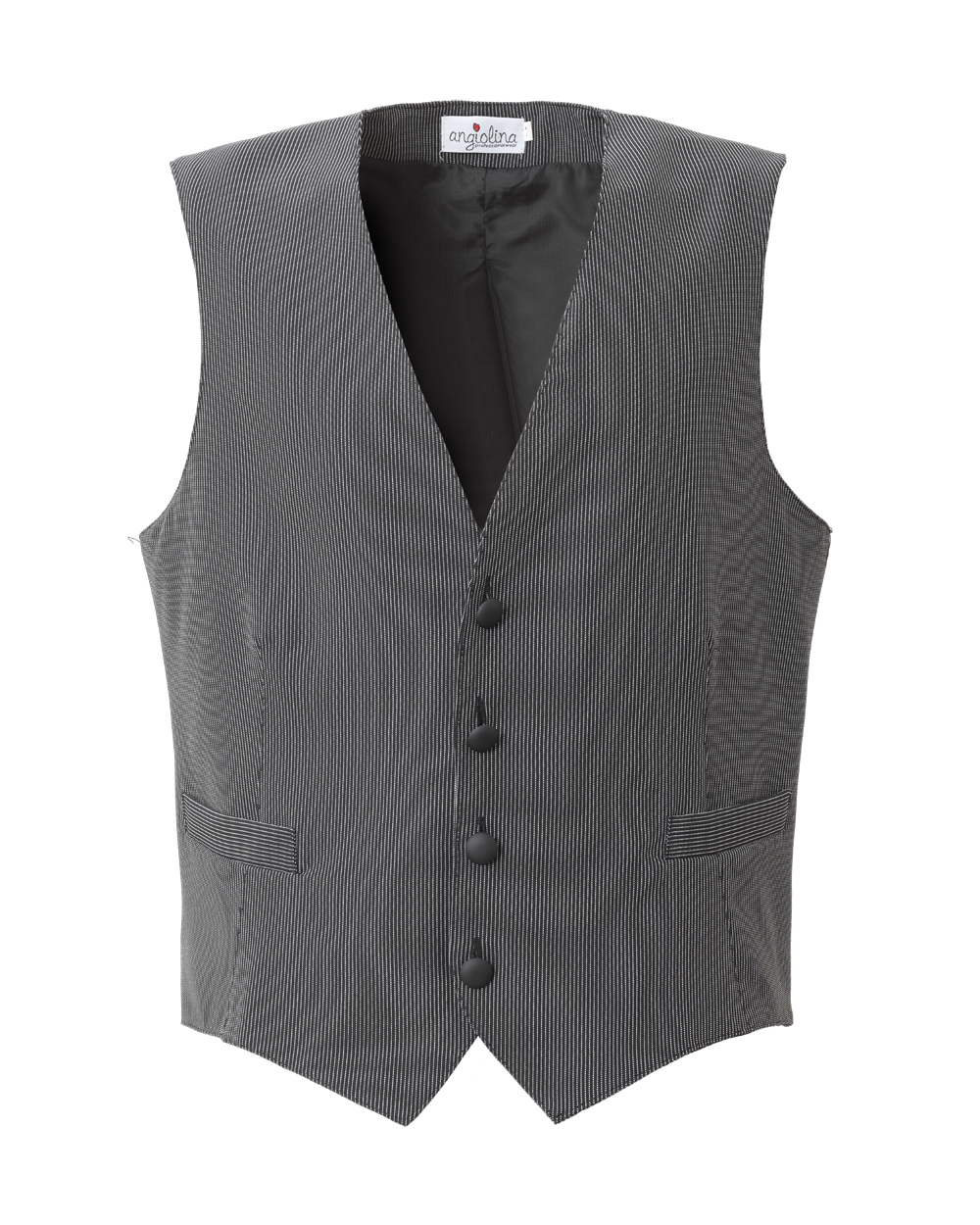 Gilet Bristol unisex millerighe bianco/nero