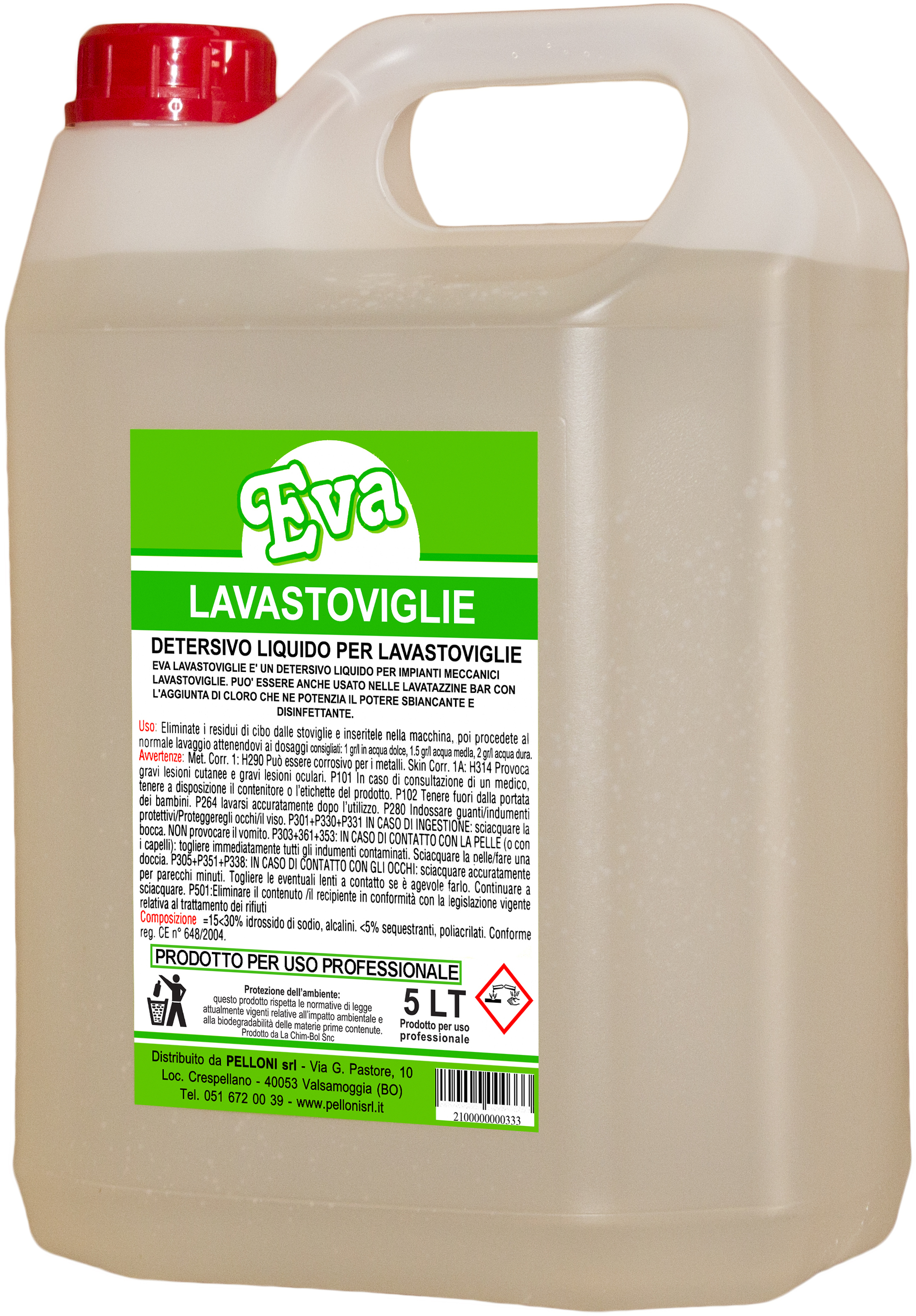 Lavastoviglie detergente liquido 5lt.