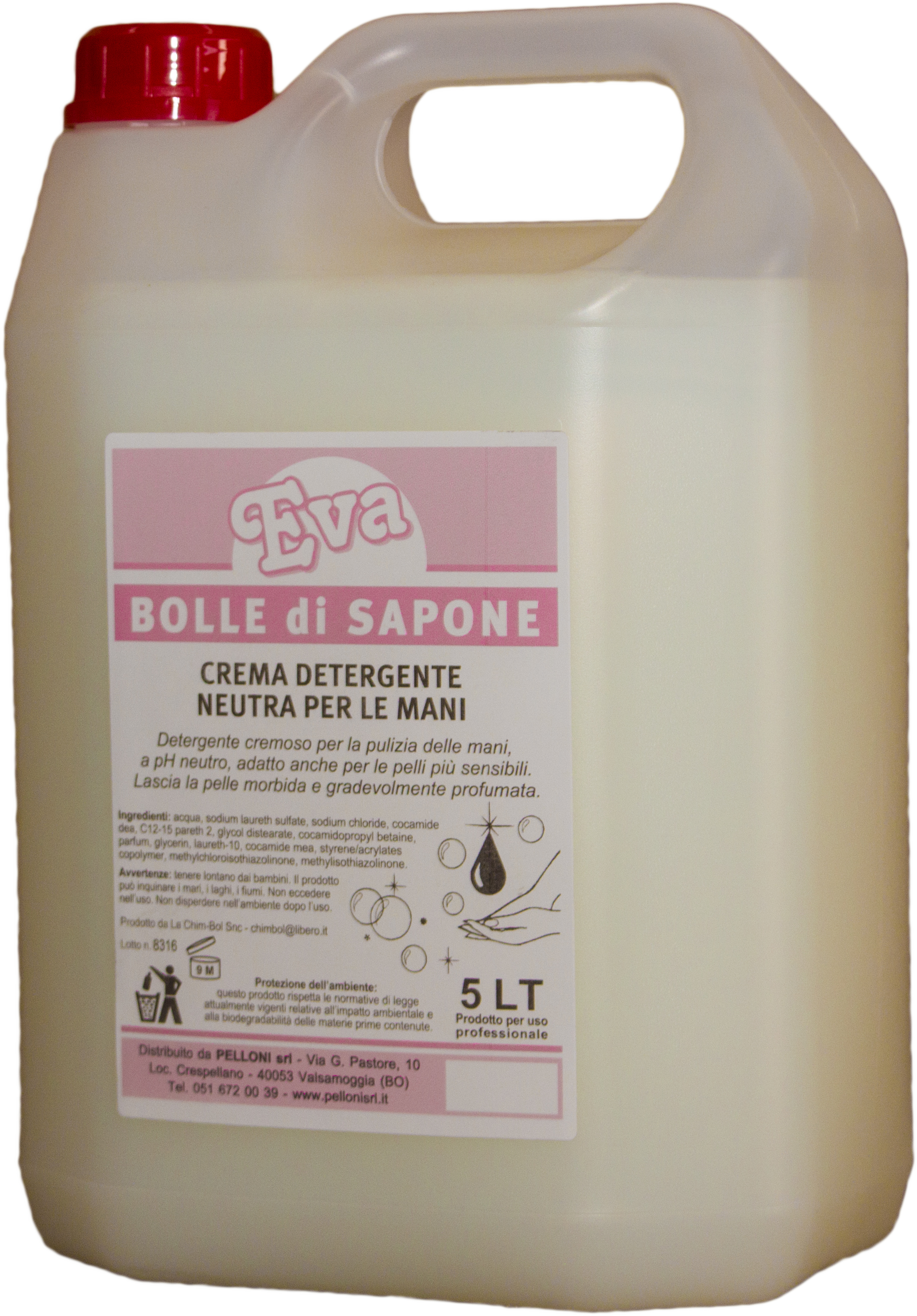 Detergente liquido mani Bolle di Sapone 5lt.