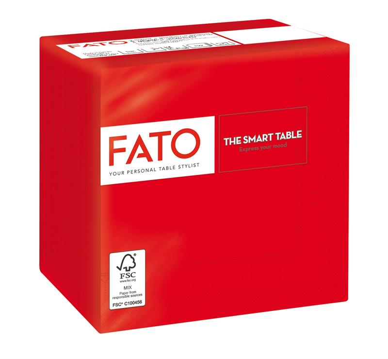 Tovaglioli 24x24 2v rosso 100pz