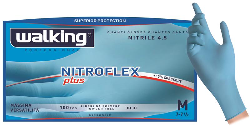 Guanti nitrile Nitroflex Plus s/polveri 100pz