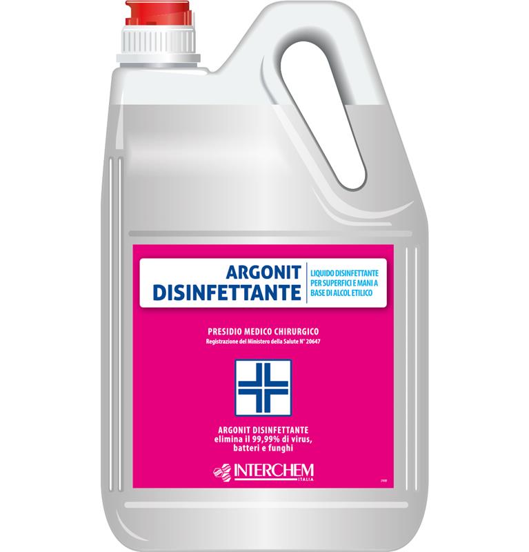 Argonit disinfettante alcool 70% PMC 5lt.
