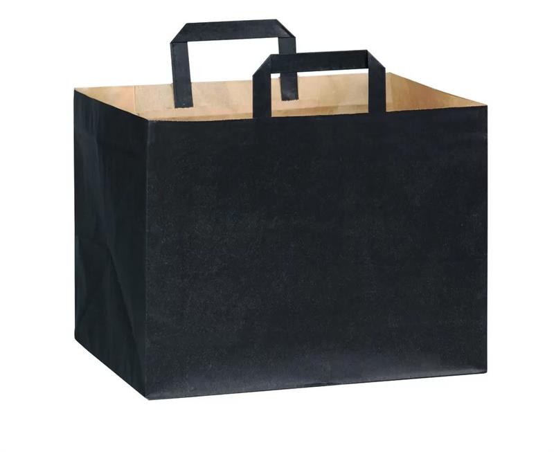 Shopper carta nera 32+24x22 250pz