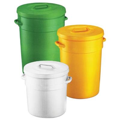 Pattumiera Multifunzione c/coperchio col. giallo 50lt.          