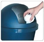 Coperchio per pattumiera Push col.blu                           