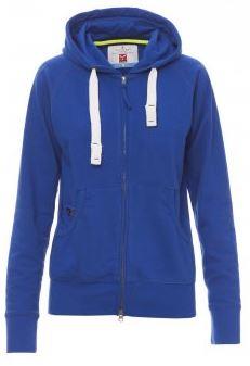 Felpa Hawaii+ Lady full zip c/cappuccio col.blu royal           