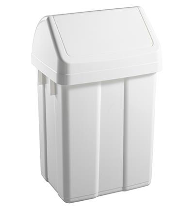 Pattumiera Max basculante bianco 50lt.                          