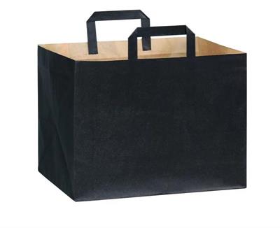 Shopper carta nera 32+24x22 250pz                               